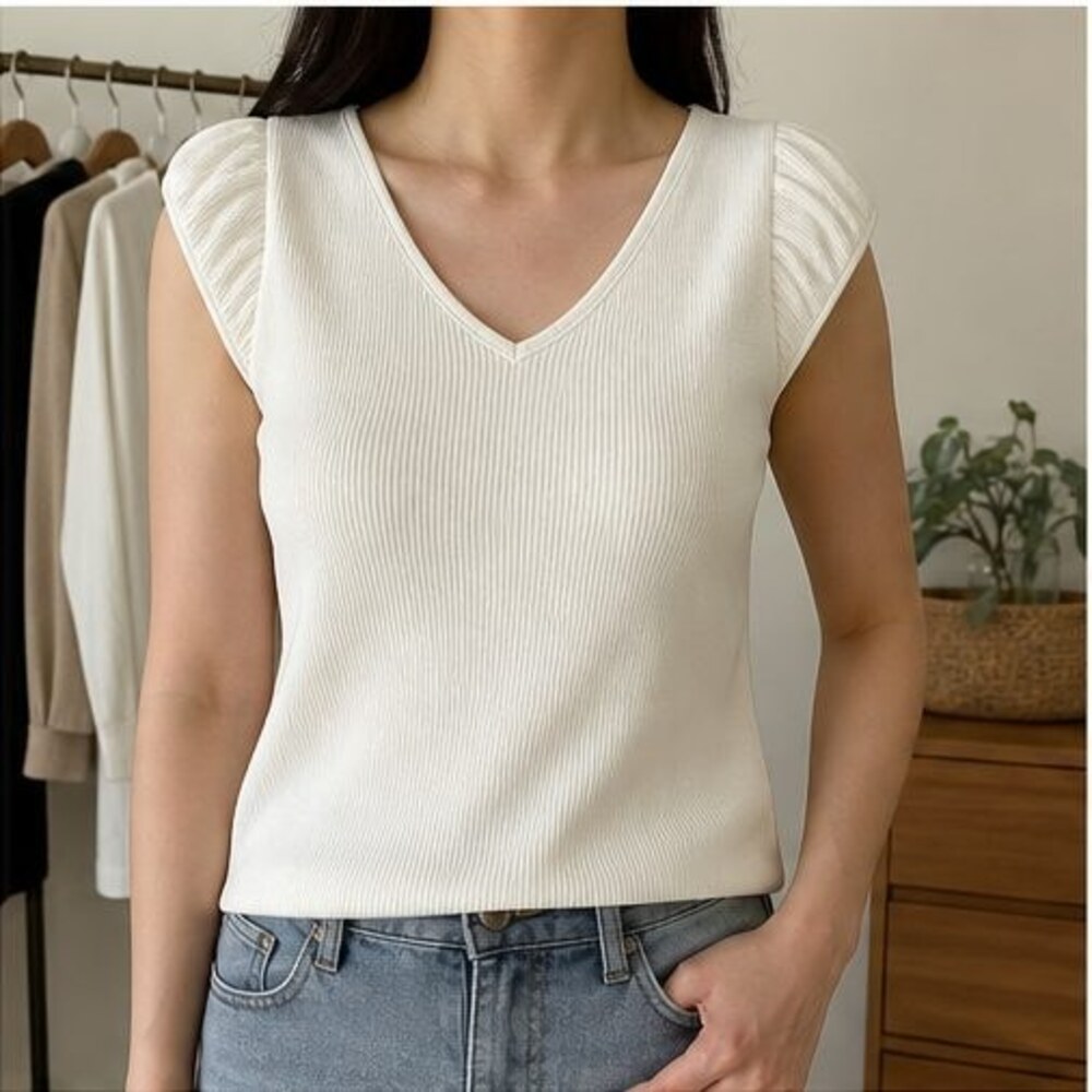 Ivory Ruffle Blouse - Picture 2 of 6